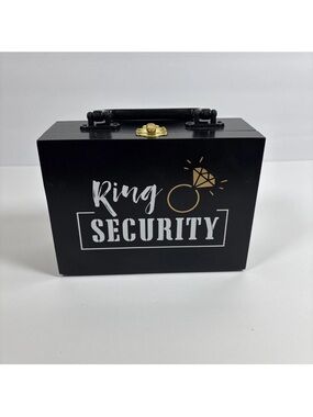 Wooden ring bearer box Ring security With Handmade Ring Pillow!